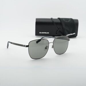Montblanc MB0184SK 002 Square Sunglasses - Grey